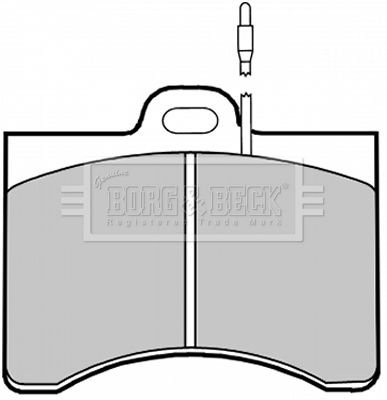 BORG & BECK Комплект тормозных колодок, дисковый тормоз BBP1201